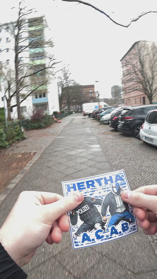 Fußball Aufkleber Hertha ACAB